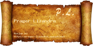Prager Lizandra névjegykártya